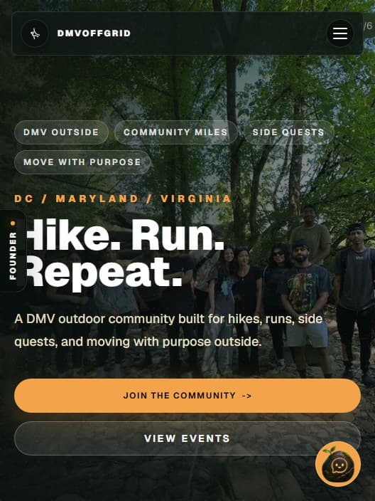 DMVOFFGRID: the community photograph carrying the brand.