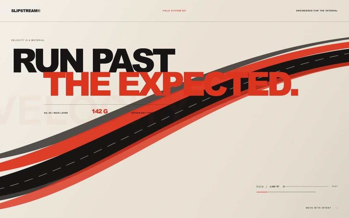 Slipstream: Speed leaves a body.